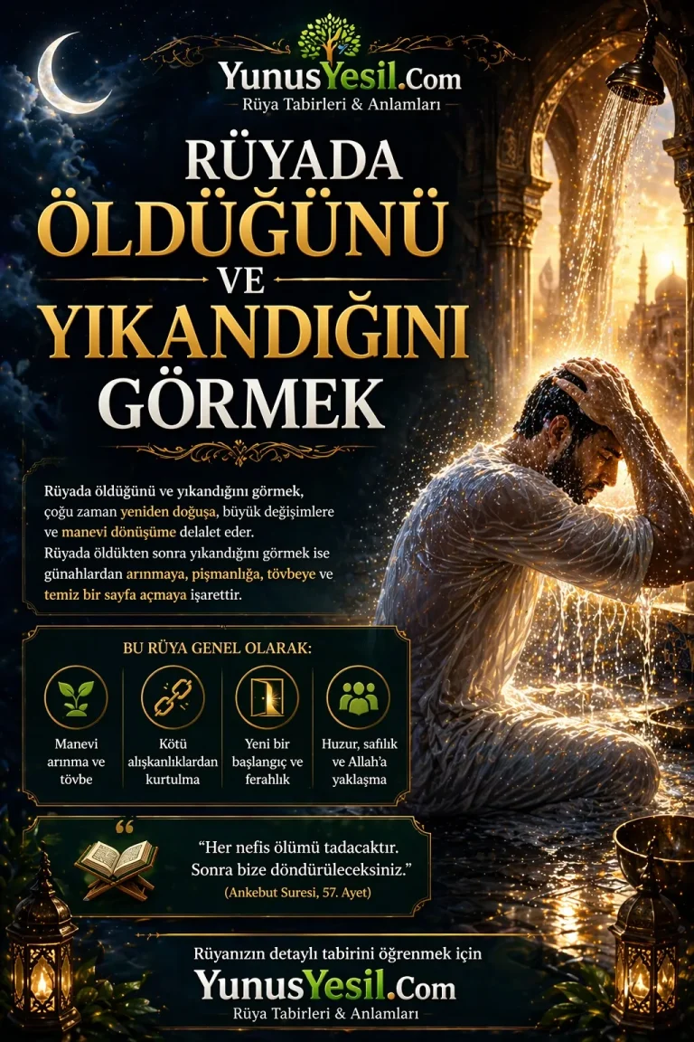 Rüyada Öldüğünü Ve Yıkandığını Görmek